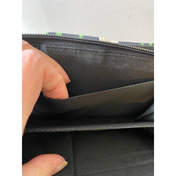 Vera Bradley Wallet Wild Flower Quilted Floral Turnlock Wallet With Zip Pocket - Picture 5 of 8